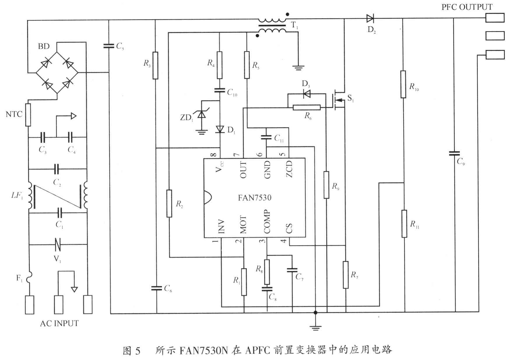 電壓臨界工作模式的有源功率因數校正器的設計應用