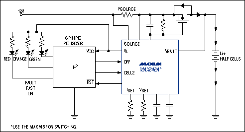 Figure 8. Li+ desk charger with LED status indicator.