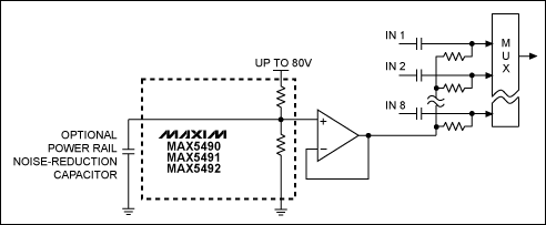 Figure 2. A multiple precision-matched bias supply.