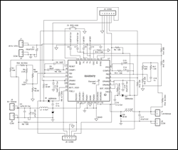 圖9. xDSL電源管理方案。輸入： 9V至12V。輸出: VOUT1 = 5V/550mA (最大1A), VOUT2> = 1.2V/550mA (最大1A)。輸出1為輸出2變換器提供電源。每個變換器的開關頻率為2.2MHz。