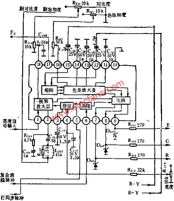 BJ5612方框圖和外圍電路圖  www.zgszdi.cn