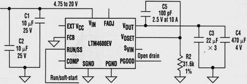 微型10A　POL模塊應用電路 