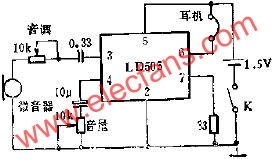 LD505在助聽器中的應用電路圖  www.zgszdi.cn