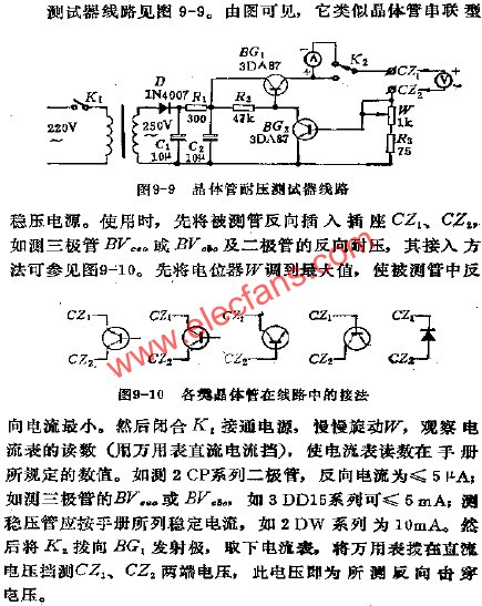 晶體管耐壓測試器電路  www.zgszdi.cn