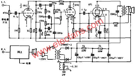 利用電子管收音機改制小功率膽機 www.zgszdi.cn