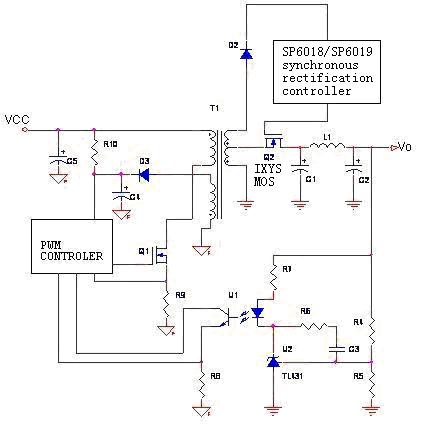 圖3：適配器常用的反激同步整流控制電路。