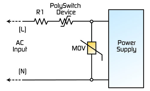 圖3：開關(guān)模式電源的典型電路保護設(shè)計