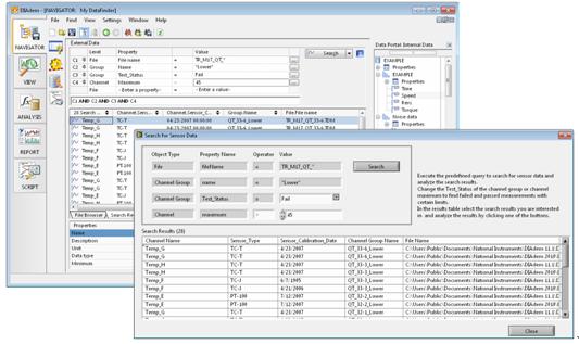 NIDataFinder可以與DIAdem和LabVIEW無縫結合