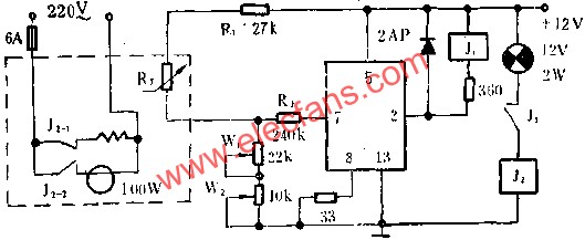 JEC-2組成自動恒溫箱電路圖 www.zgszdi.cn