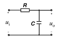 低通濾波器的一階RC電路模型