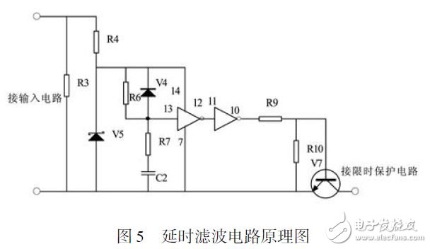 圖5 延時濾波電路原理圖