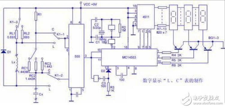 數(shù)字電感電容表原理圖