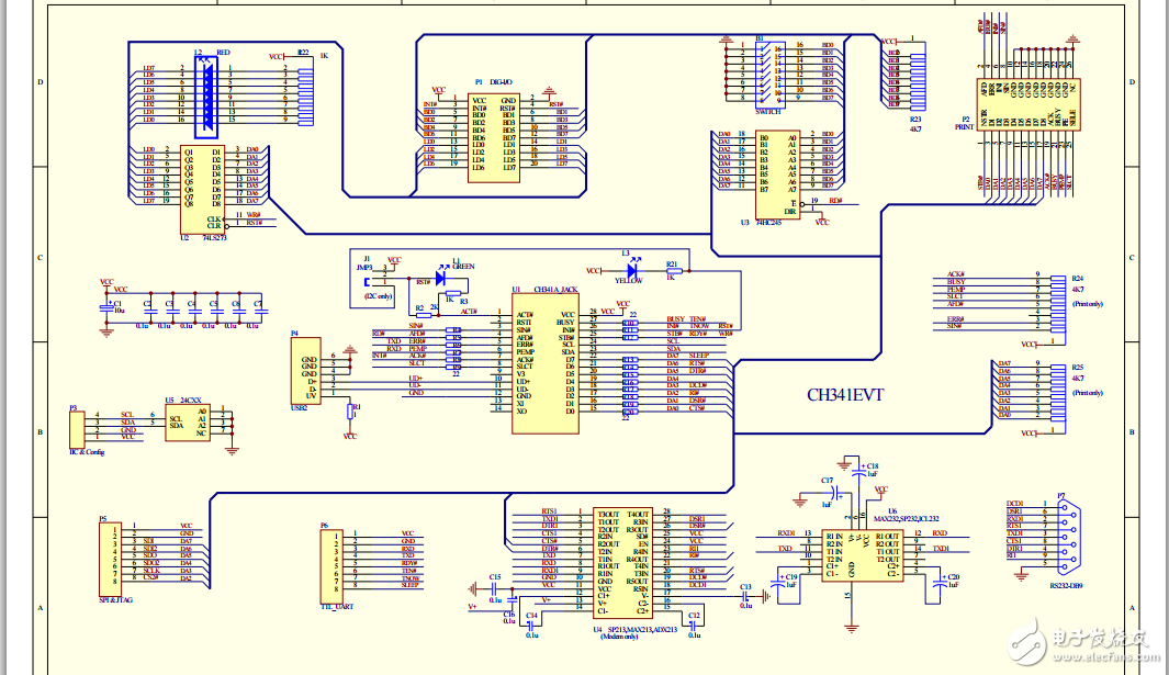 CH341A的電路原理圖