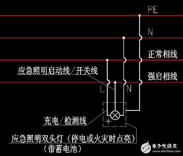 充電應急燈怎么接線圖分析