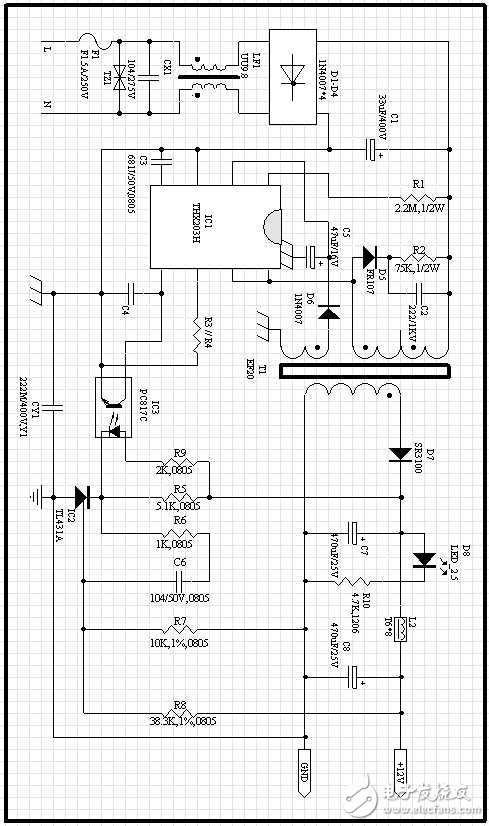 thx203h應用電源電路圖