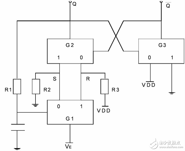 基于模擬開關CD4053的防抖動電路