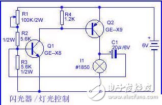 基于LM317的頻率可調的閃光燈電路圖